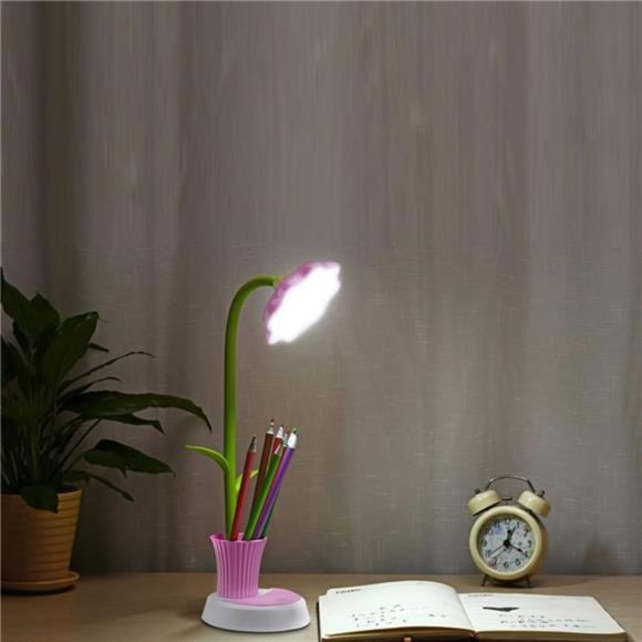 Desk Lamp for Kids Sunflower LED Charging Table Lamp Support Eye Protection - Picture 7 of 7